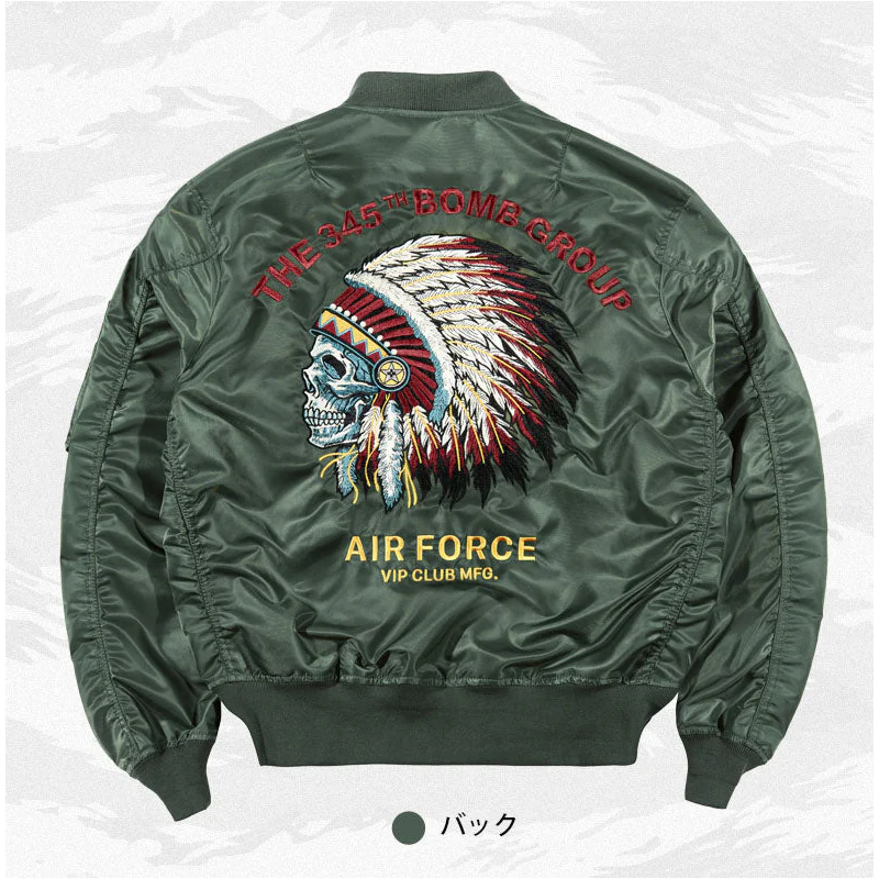 (American Indian chief)MA-1フライトジャケット - Image 6