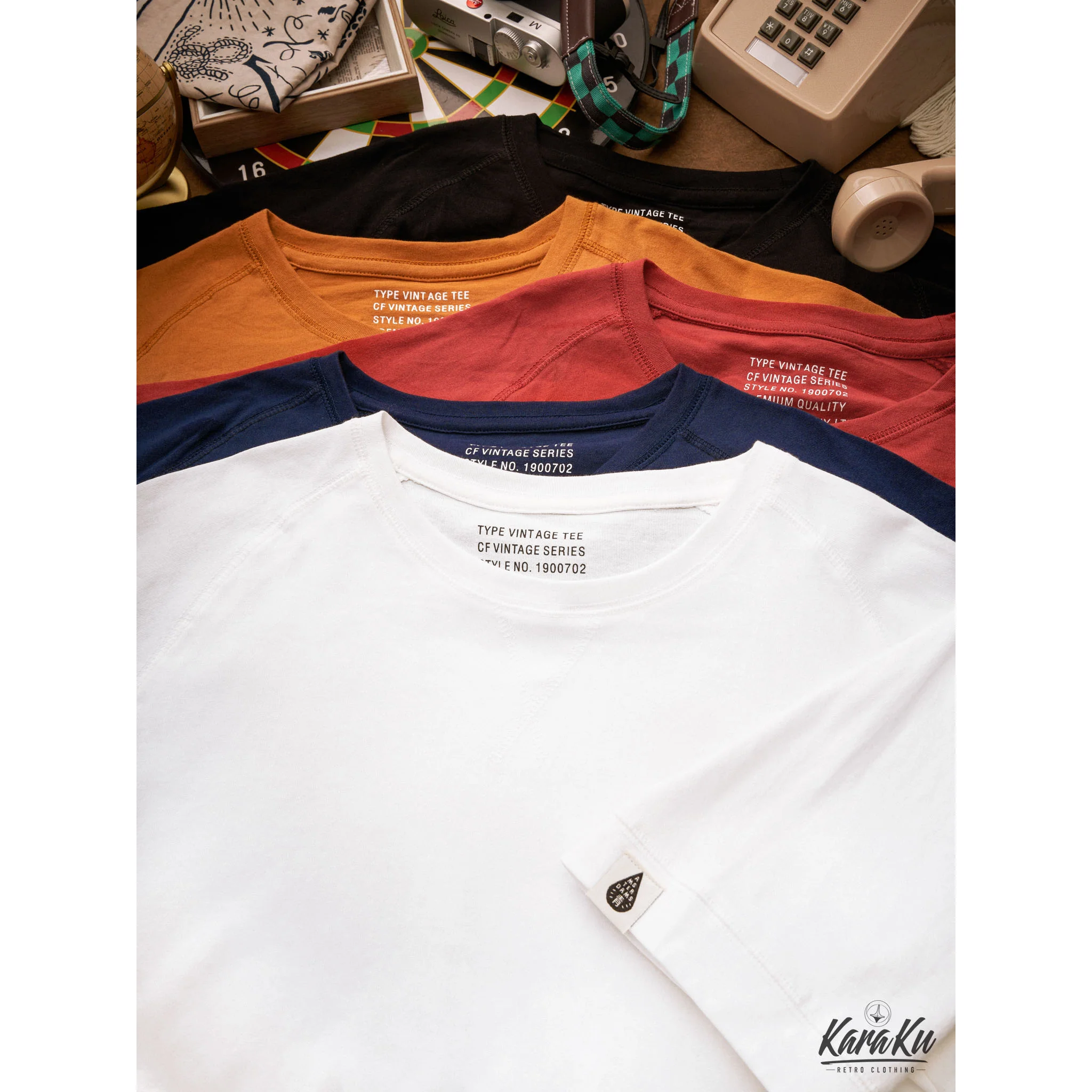 多色展開　ラグランスリーブコットンTシャツ - Image 7