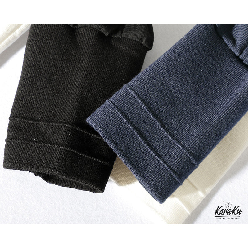 胸ミニ刺繡 コットンヘンリーネックロンT - Image 13