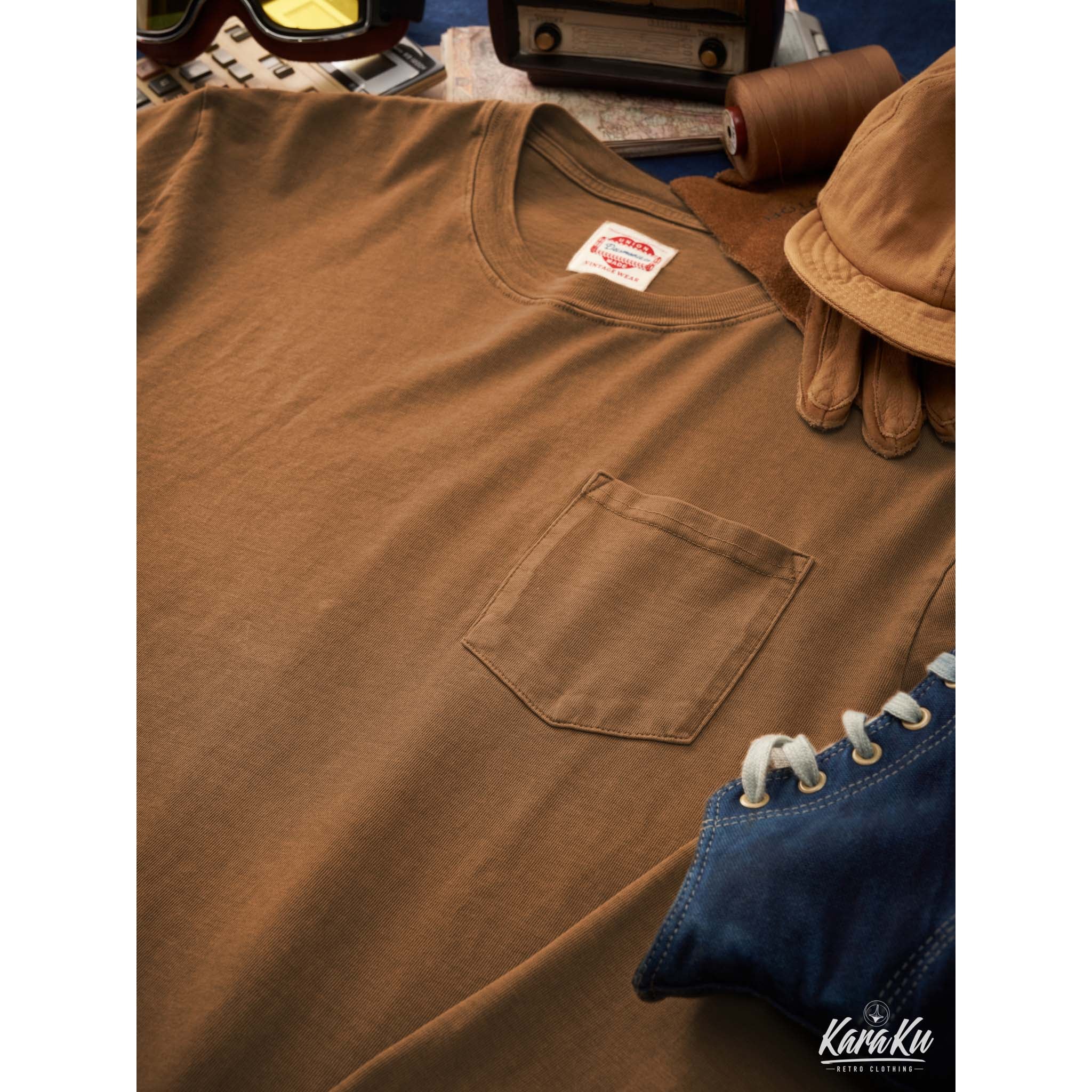 ウォッシュド加工 ヘビーウェイトポケットTシャツ - Image 9