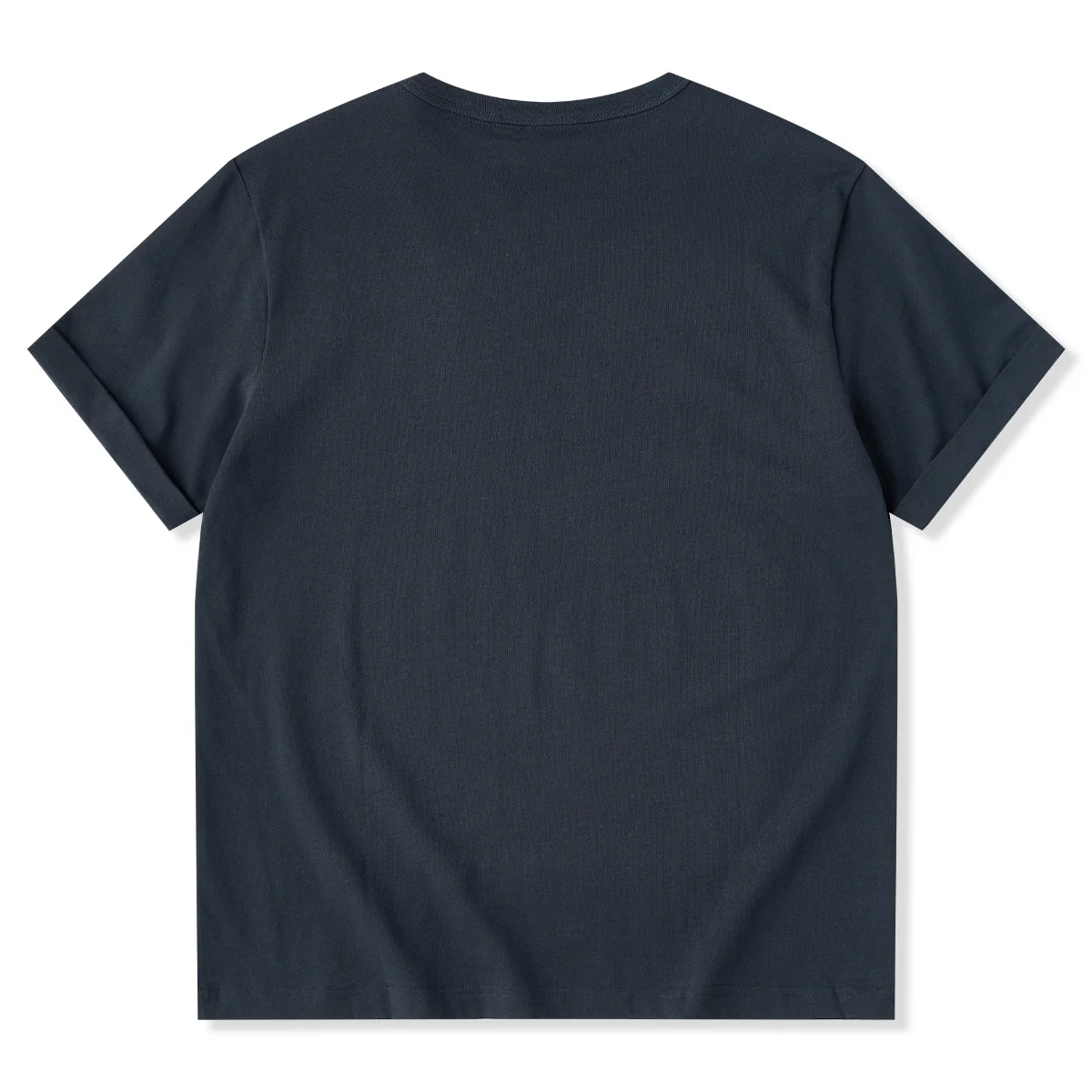 ヘビーウェイト　無地クルーネック海軍Tシャツ - Image 5