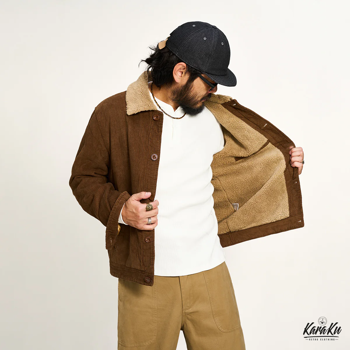 コーデュロイ&裏ボアライクジャケット - Image 10