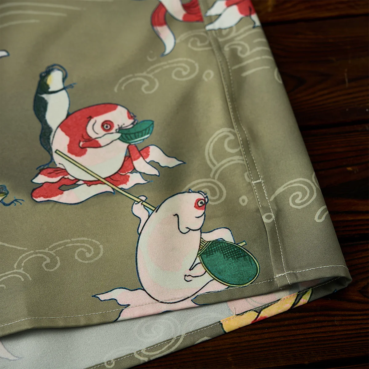 歌川国芳「金魚づくし」浮世絵風プリント入りアロハシャツ - Image 15
