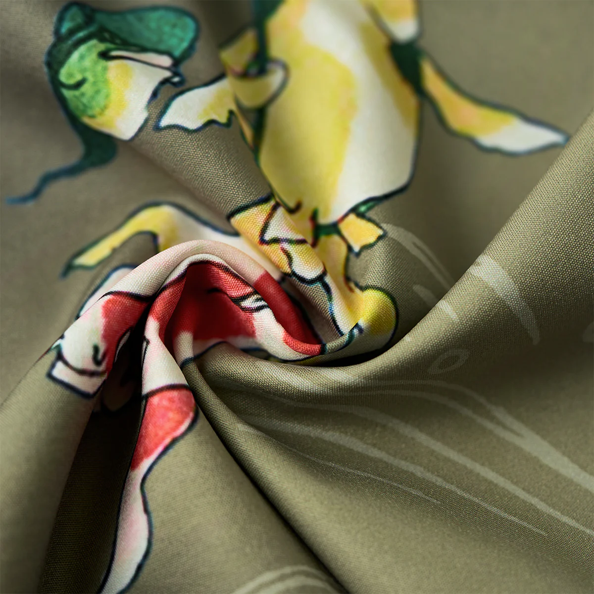 歌川国芳「金魚づくし」浮世絵風プリント入りアロハシャツ - Image 6