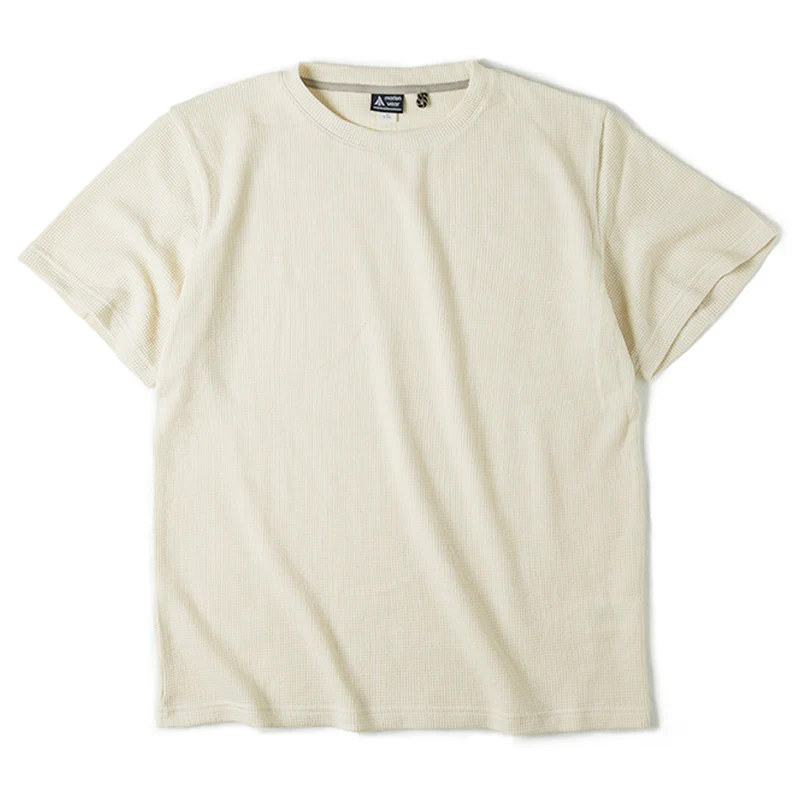 ドレープ感　ワッフル生地ニットTシャツ - Image 3