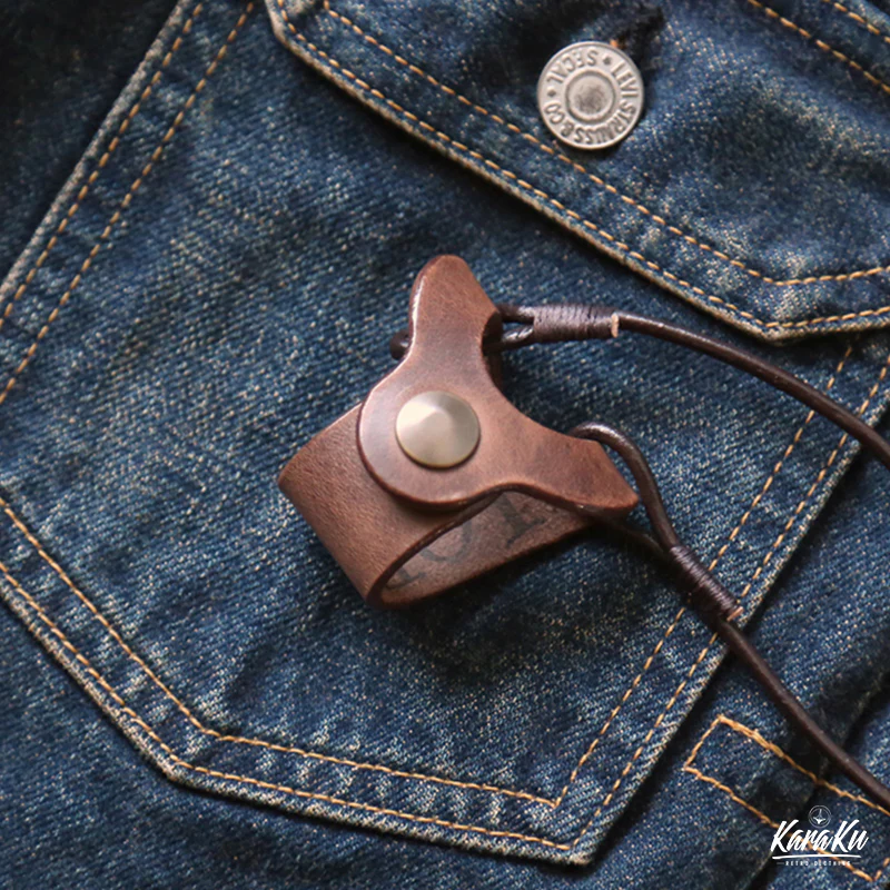 Horween USAレザー 首掛けメガネホルダー - Image 5