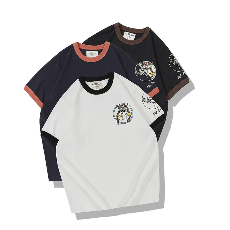 U.S. AIR FORCEプリント ミリタリー半袖Tシャツ - Image 7