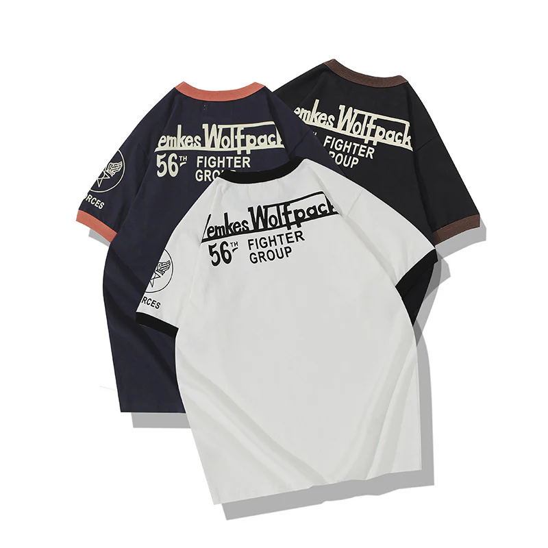 U.S. AIR FORCEプリント ミリタリー半袖Tシャツ - Image 8