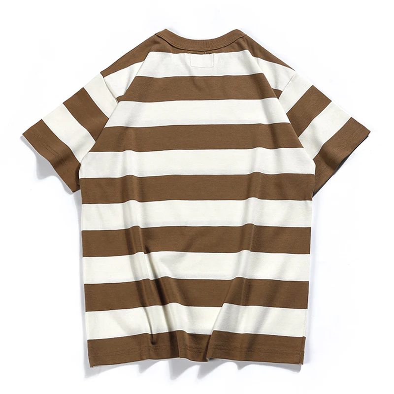 Biker Style ヘビーウェイトボーダー柄 Tee - Image 11