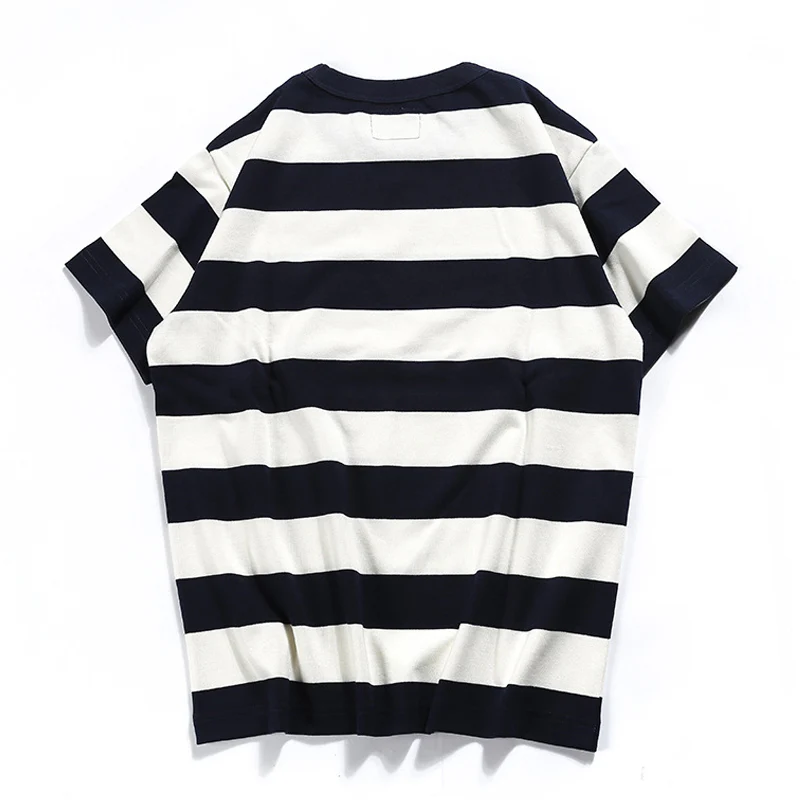 Biker Style ヘビーウェイトボーダー柄 Tee - Image 13