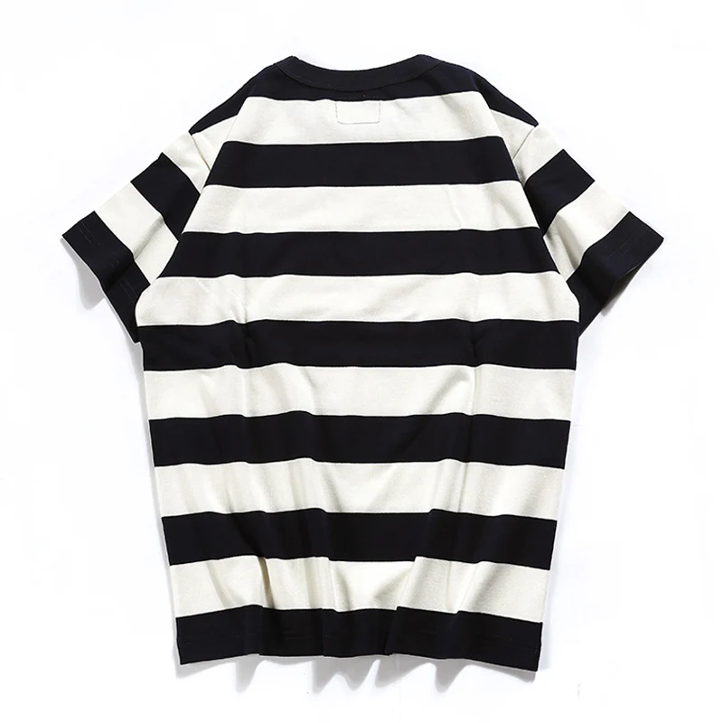 Biker Style ヘビーウェイトボーダー柄 Tee - Image 16