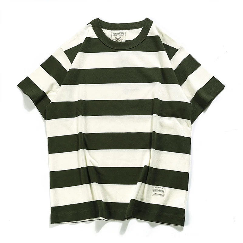 Biker Style ヘビーウェイトボーダー柄 Tee - Image 6