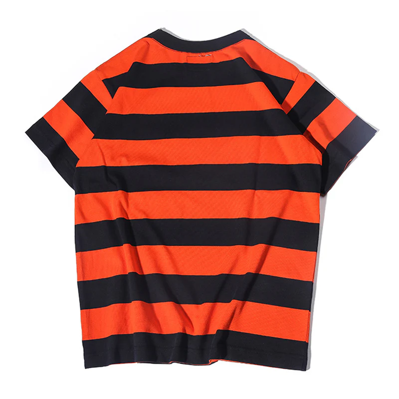 Biker Style ヘビーウェイトボーダー柄 Tee - Image 9
