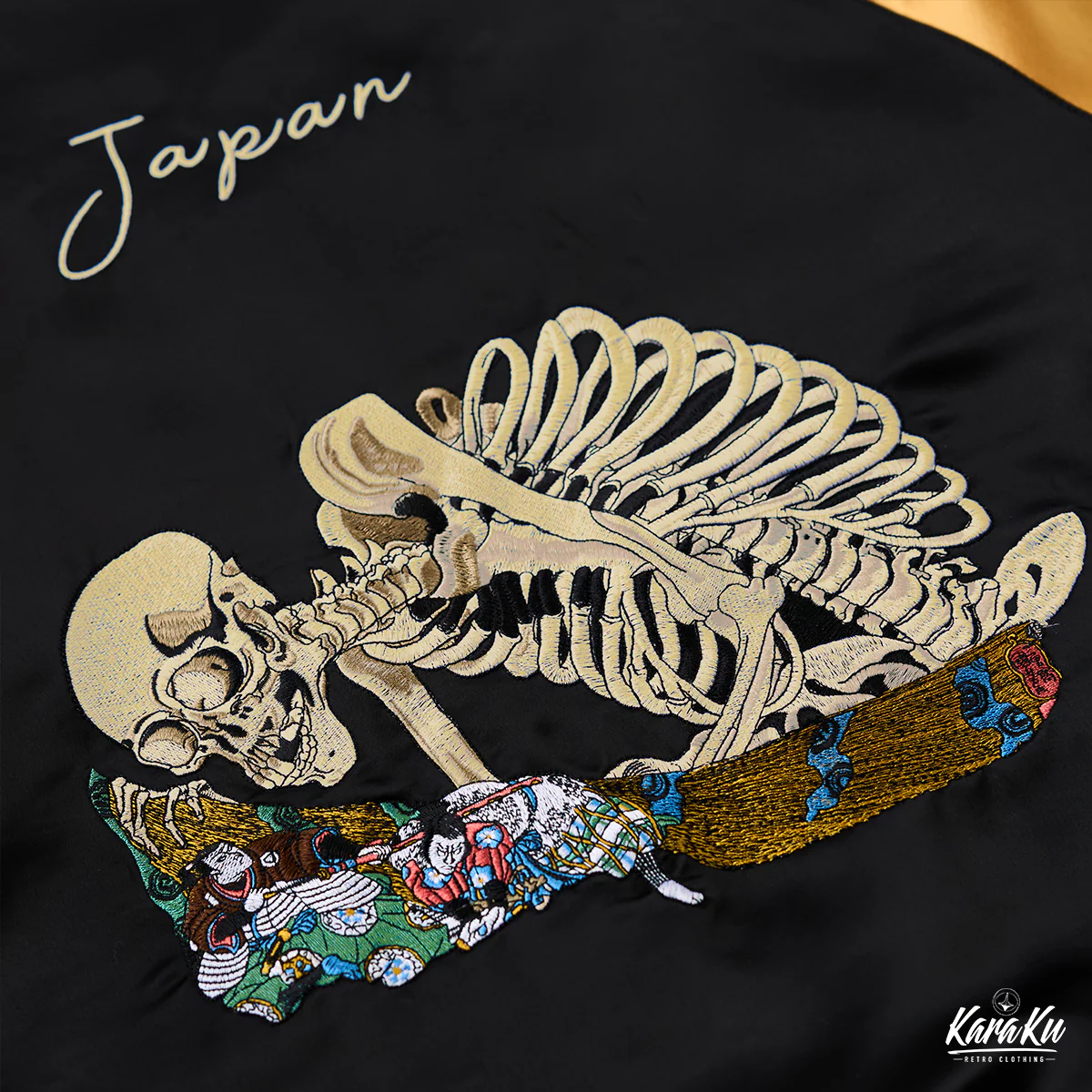 【プレミアムバージョン】横須賀「善知安方忠義伝柄」浮世絵刺繡入りスカジャン - Image 9